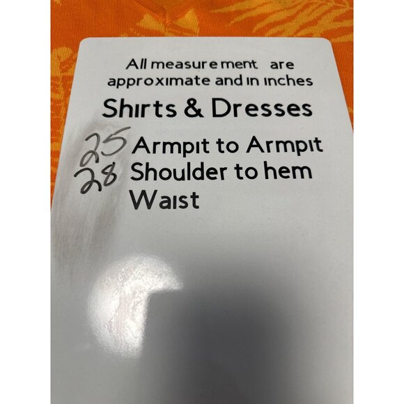 Susan Graver Orange Tropical Print Knit Top With V-Neck & Ruffle Sleeves Size 1X - Picture 8 of 8